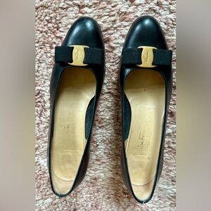 Salvatore Ferragamo Black Bow Heels